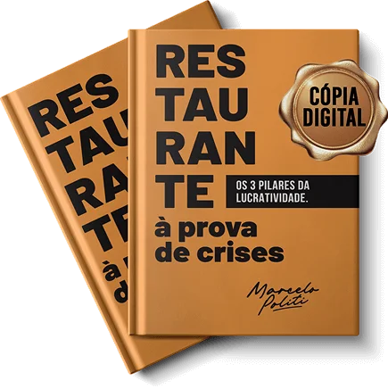 Livro digital "Restaurante à prova de crises", de Marcelo Politi, com selo de cópia digital.