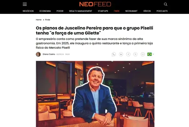 Piselli Group — empresário em restaurante moderno