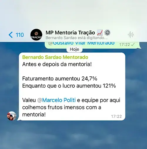 Depoimento 3 de aluno da Consultoria Tração