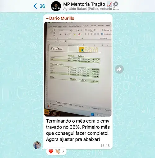 Depoimento 4 de aluno da Consultoria Tração